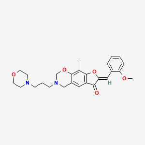 molecular formula C26H30N2O5 B15109543 (7Z)-7-(2-methoxybenzylidene)-9-methyl-3-[3-(morpholin-4-yl)propyl]-3,4-dihydro-2H-furo[3,2-g][1,3]benzoxazin-6(7H)-one 