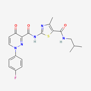 1-(4-fluorophenyl)-N-{4-methyl-5-[(2-methylpropyl)carbamoyl]-1,3-thiazol-2-yl}-4-oxo-1,4-dihydropyridazine-3-carboxamide