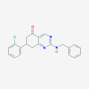 2-(benzylamino)-7-(2-chlorophenyl)-7,8-dihydroquinazolin-5(6H)-one