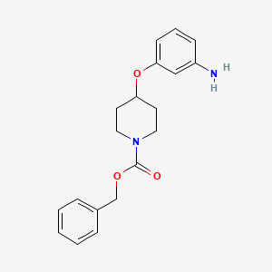 molecular formula C19H22N2O3 B1510959 1-Cbz-4-(3-aminophenoxy)-piperidine 