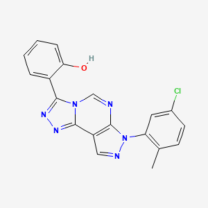 2-[7-(5-chloro-2-methylphenyl)-7H-pyrazolo[4,3-e][1,2,4]triazolo[4,3-c]pyrimidin-3-yl]phenol