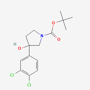 molecular formula C15H19Cl2NO3 B1510960 Tert-butyl 3-(3,4-dichlorophenyl)-3-hydroxypyrrolidine-1-carboxylate 