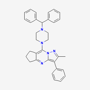 8-[4-(diphenylmethyl)piperazin-1-yl]-2-methyl-3-phenyl-6,7-dihydro-5H-cyclopenta[d]pyrazolo[1,5-a]pyrimidine