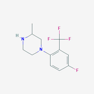 molecular formula C12H14F4N2 B1510962 1-(4-Fluoro-2-(trifluoromethyl)phenyl)-3-methylpiperazine 