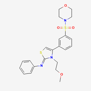 N-[(2Z)-3-(2-methoxyethyl)-4-[3-(morpholin-4-ylsulfonyl)phenyl]-1,3-thiazol-2(3H)-ylidene]aniline