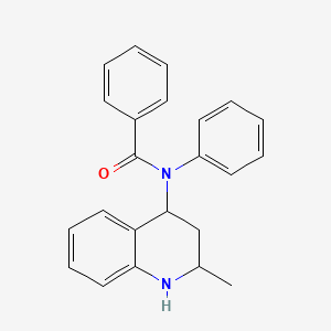 molecular formula C23H22N2O B15109691 Benzamide, N-phenyl-N-(1,2,3,4-tetrahydro-2-methyl-4-quinolinyl)- CAS No. 1428139-89-2