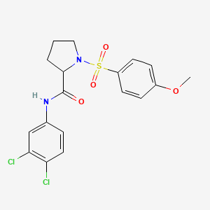 N-(3,4-dichlorophenyl)-1-[(4-methoxyphenyl)sulfonyl]prolinamide