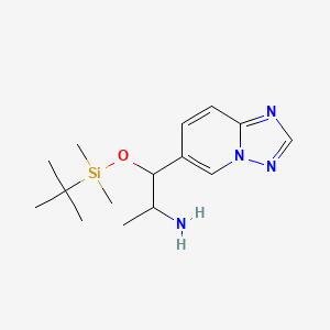 molecular formula C15H26N4OSi B1510971 1-([1,2,4]Triazolo[1,5-a]pyridin-6-yl)-1-((tert-butyldimethylsilyl)oxy)propan-2-amine CAS No. 1043907-96-5