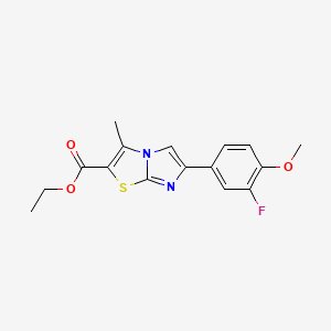 Ethyl 6-(3-fluoro-4-methoxyphenyl)-3-methylimidazo[2,1-b][1,3]thiazole-2-carboxylate