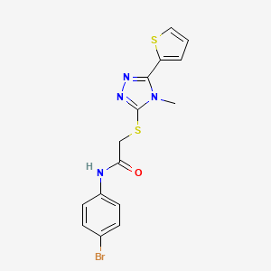 N-(4-bromophenyl)-2-(4-methyl-5-(2-thienyl)(1,2,4-triazol-3-ylthio))acetamide