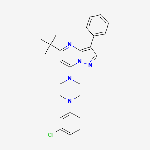 5-Tert-butyl-7-[4-(3-chlorophenyl)piperazin-1-yl]-3-phenylpyrazolo[1,5-a]pyrimidine