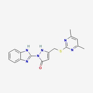 1-(1H-benzimidazol-2-yl)-3-{[(4,6-dimethylpyrimidin-2-yl)sulfanyl]methyl}-1H-pyrazol-5-ol