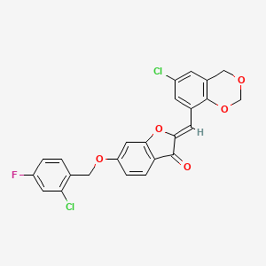 (2Z)-2-[(6-chloro-4H-1,3-benzodioxin-8-yl)methylidene]-6-[(2-chloro-4-fluorobenzyl)oxy]-1-benzofuran-3(2H)-one