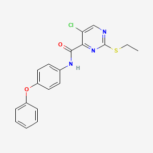 5-chloro-2-(ethylsulfanyl)-N-(4-phenoxyphenyl)pyrimidine-4-carboxamide