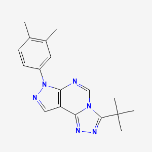 molecular formula C18H20N6 B15109843 3-tert-butyl-7-(3,4-dimethylphenyl)-7H-pyrazolo[4,3-e][1,2,4]triazolo[4,3-c]pyrimidine 