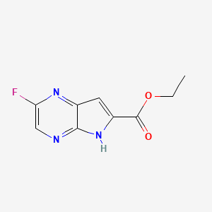 molecular formula C9H8FN3O2 B1510986 Ethyl 2-fluoro-5H-pyrrolo[2,3-b]pyrazine-6-carboxylate 