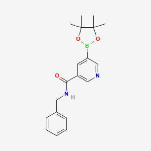 molecular formula C19H23BN2O3 B1510987 N-benzyl-5-(4,4,5,5-tetramethyl-1,3,2-dioxaborolan-2-yl)nicotinamide 
