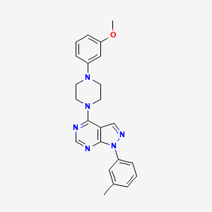 4-[4-(3-methoxyphenyl)piperazin-1-yl]-1-(3-methylphenyl)-1H-pyrazolo[3,4-d]pyrimidine