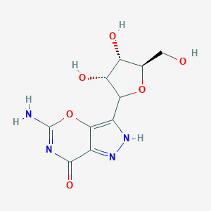B151099 5-amino-3-[(3R,4S,5R)-3,4-dihydroxy-5-(hydroxymethyl)oxolan-2-yl]-2H-pyrazolo[3,4-e][1,3]oxazin-7-one CAS No. 133470-97-0