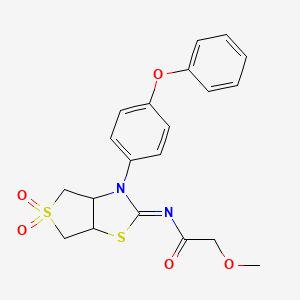 N-[(2E)-5,5-dioxido-3-(4-phenoxyphenyl)tetrahydrothieno[3,4-d][1,3]thiazol-2(3H)-ylidene]-2-methoxyacetamide