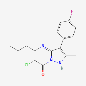 6-chloro-3-(4-fluorophenyl)-2-methyl-5-propylpyrazolo[1,5-a]pyrimidin-7(4H)-one