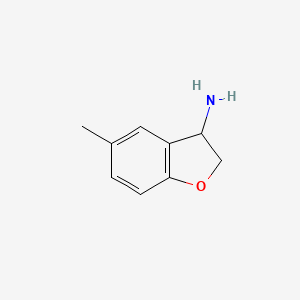 molecular formula C9H11NO B15109927 5-Methyl-2,3-dihydro-1-benzofuran-3-amine 