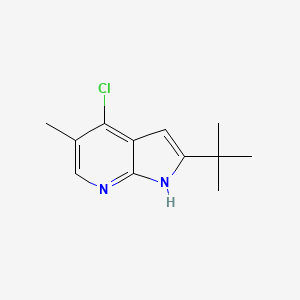 molecular formula C12H15ClN2 B1510996 2-Tert-butyl-4-chloro-5-methyl-1H-pyrrolo[2,3-B]pyridine 