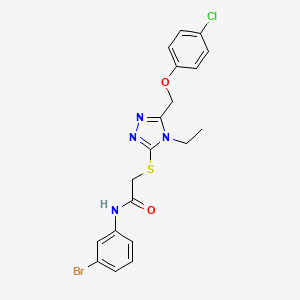 N-(3-bromophenyl)-2-({5-[(4-chlorophenoxy)methyl]-4-ethyl-4H-1,2,4-triazol-3-yl}sulfanyl)acetamide