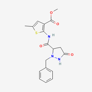 Methyl 2-{[(2-benzyl-5-oxopyrazolidin-3-yl)carbonyl]amino}-5-methylthiophene-3-carboxylate