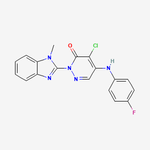 4-chloro-5-[(4-fluorophenyl)amino]-2-(1-methyl-1H-benzimidazol-2-yl)pyridazin-3(2H)-one