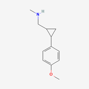 molecular formula C12H17NO B15109994 (2-(4-methoxyphenyl)cyclopropyl)-N-methylmethanamine 