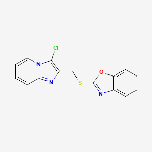 2-(((3-Chloroimidazo[1,2-a]pyridin-2-yl)methyl)thio)benzo[d]oxazole