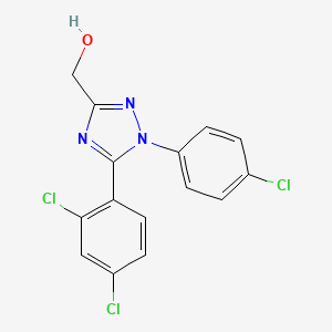 [1-(4-Chlorophenyl)-5-(2,4-dichlorophenyl)-1,2,4-triazol-3-yl]methanol