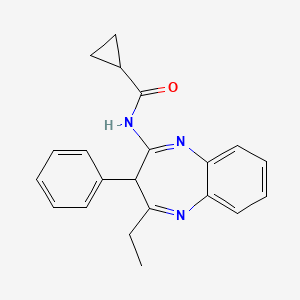 N-(4-ethyl-3-phenyl-3H-1,5-benzodiazepin-2-yl)cyclopropanecarboxamide