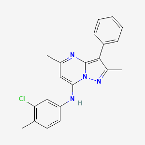 N-(3-chloro-4-methylphenyl)-2,5-dimethyl-3-phenylpyrazolo[1,5-a]pyrimidin-7-amine