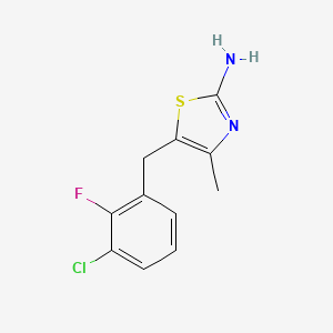 5-[(3-Chloro-2-fluorophenyl)methyl]-4-methyl-1,3-thiazol-2-amine