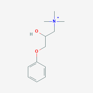 molecular formula C12H20NO2+ B15110185 2-hydroxy-N,N,N-trimethyl-3-phenoxypropan-1-aminium CAS No. 732231-42-4