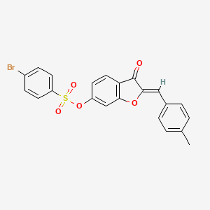 (2Z)-2-(4-methylbenzylidene)-3-oxo-2,3-dihydro-1-benzofuran-6-yl 4-bromobenzenesulfonate