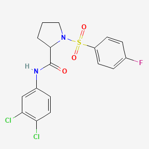 N-(3,4-dichlorophenyl)-1-[(4-fluorophenyl)sulfonyl]prolinamide