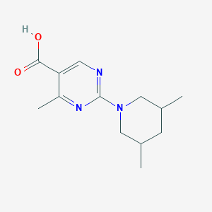 molecular formula C13H19N3O2 B15110209 5-Pyrimidinecarboxylic acid, 2-(3,5-dimethyl-1-piperidinyl)-4-methyl- CAS No. 924872-02-6