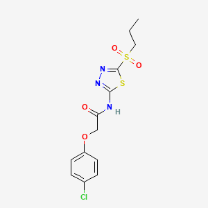 2-(4-chlorophenoxy)-N-(5-(propylsulfonyl)-1,3,4-thiadiazol-2-yl)acetamide