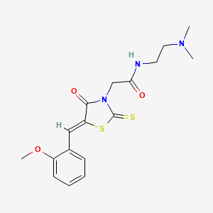 N-[2-(dimethylamino)ethyl]-2-[(5Z)-5-(2-methoxybenzylidene)-4-oxo-2-thioxo-1,3-thiazolidin-3-yl]acetamide