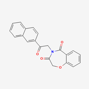 4-[2-(naphthalen-2-yl)-2-oxoethyl]-1,4-benzoxazepine-3,5(2H,4H)-dione