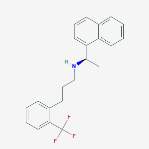 molecular formula C22H22F3N B1511029 (R)-N-(1-(naphthalen-1-yl)ethyl)-3-(2-(trifluoromethyl)phenyl)propan-1-amine 
