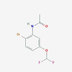 molecular formula C9H8BrF2NO2 B15110296 N-[2-bromo-5-(difluoromethoxy)phenyl]acetamide 