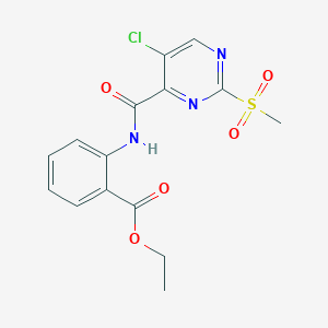 Ethyl 2-({[5-chloro-2-(methylsulfonyl)pyrimidin-4-yl]carbonyl}amino)benzoate