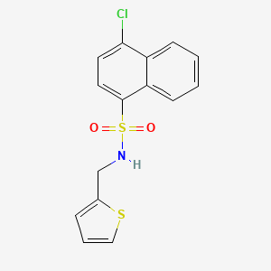 molecular formula C15H12ClNO2S2 B15110361 [(4-Chloronaphthyl)sulfonyl](2-thienylmethyl)amine 