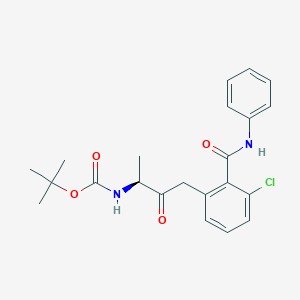 tert-butyl (S)-(4-(3-chloro-2-(phenylcarbamoyl)phenyl)-3-oxobutan-2-yl)carbamate