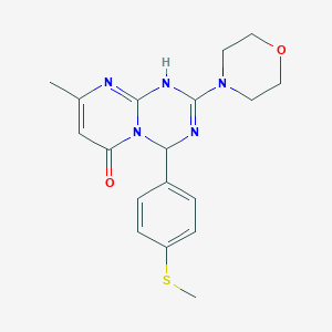 8-methyl-4-[4-(methylsulfanyl)phenyl]-2-(morpholin-4-yl)-1,4-dihydro-6H-pyrimido[1,2-a][1,3,5]triazin-6-one