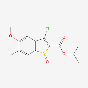 Isopropyl 3-chloro-5-methoxy-6-methylbenzo[b]thiophene-2-carboxylate 1-oxide